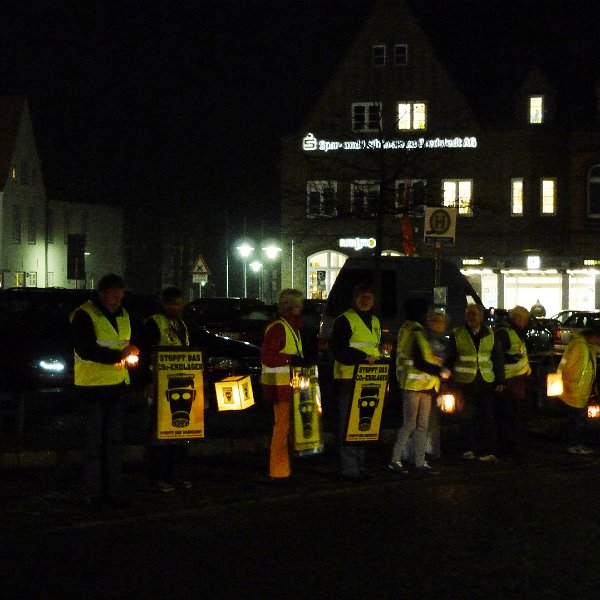 07.November 2011 0009.JPG - Mahnwache in Bredstedt am 7.11.2011 einen Abend bevor der Vermittlungsausschuss über das CCS Gesetz tagt